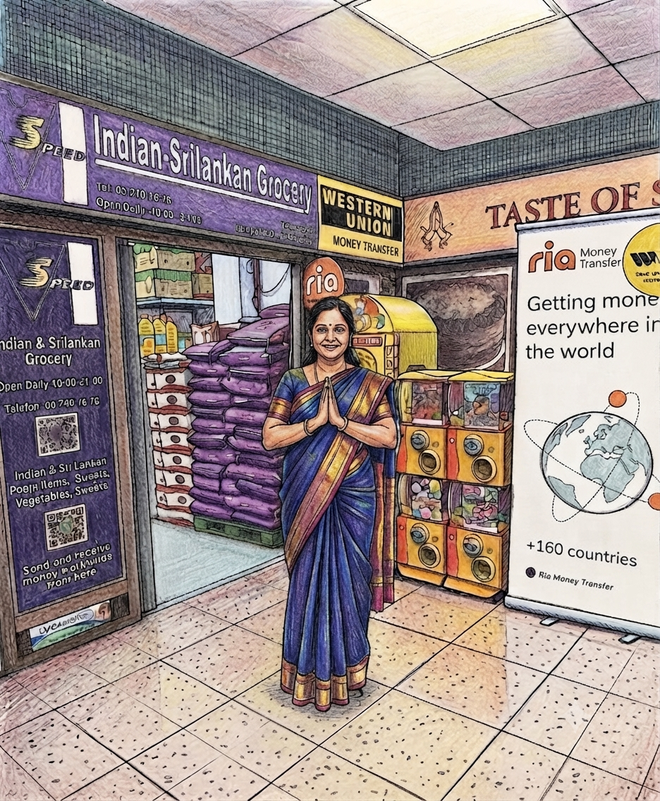 Inside Video Speed, Indian and Sri Lankan grocery store in Vårby