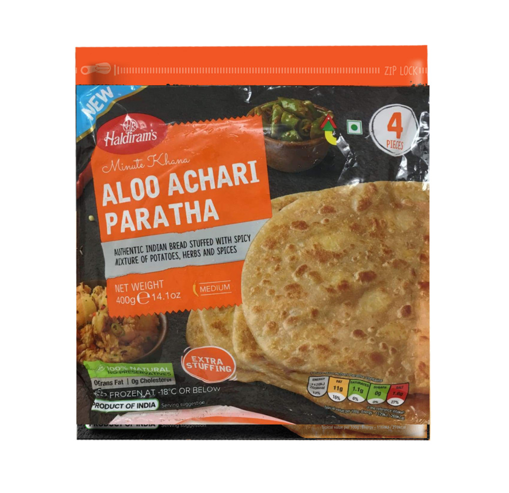 Aloo Achari Paratha, Frozen