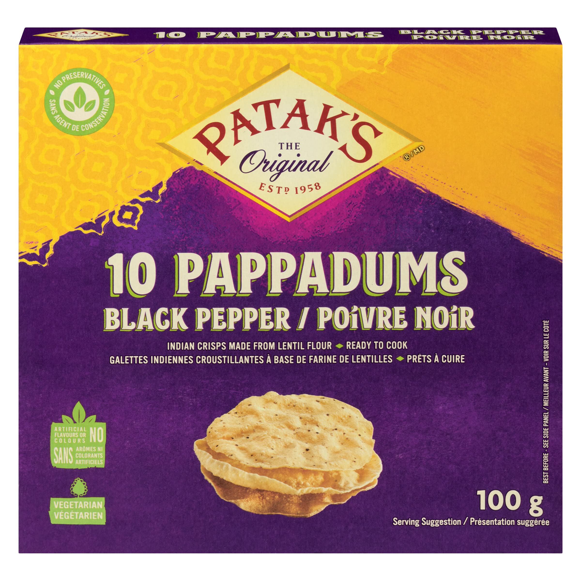 Black Pepper Pappadums