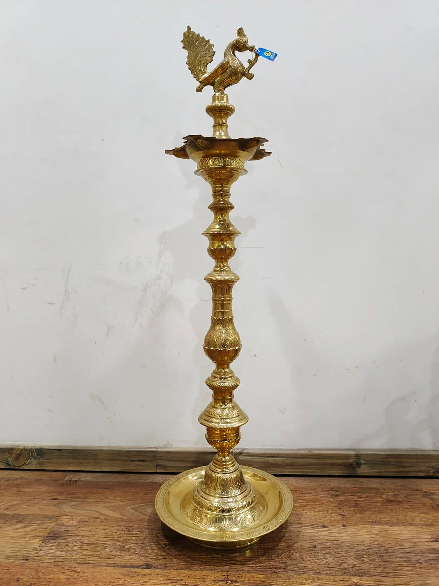 Brass Kuthuvilakku (Standing Oil Lamp)