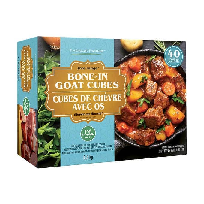 Frozen Goat Meat, Curry Cut (Bone-In)
