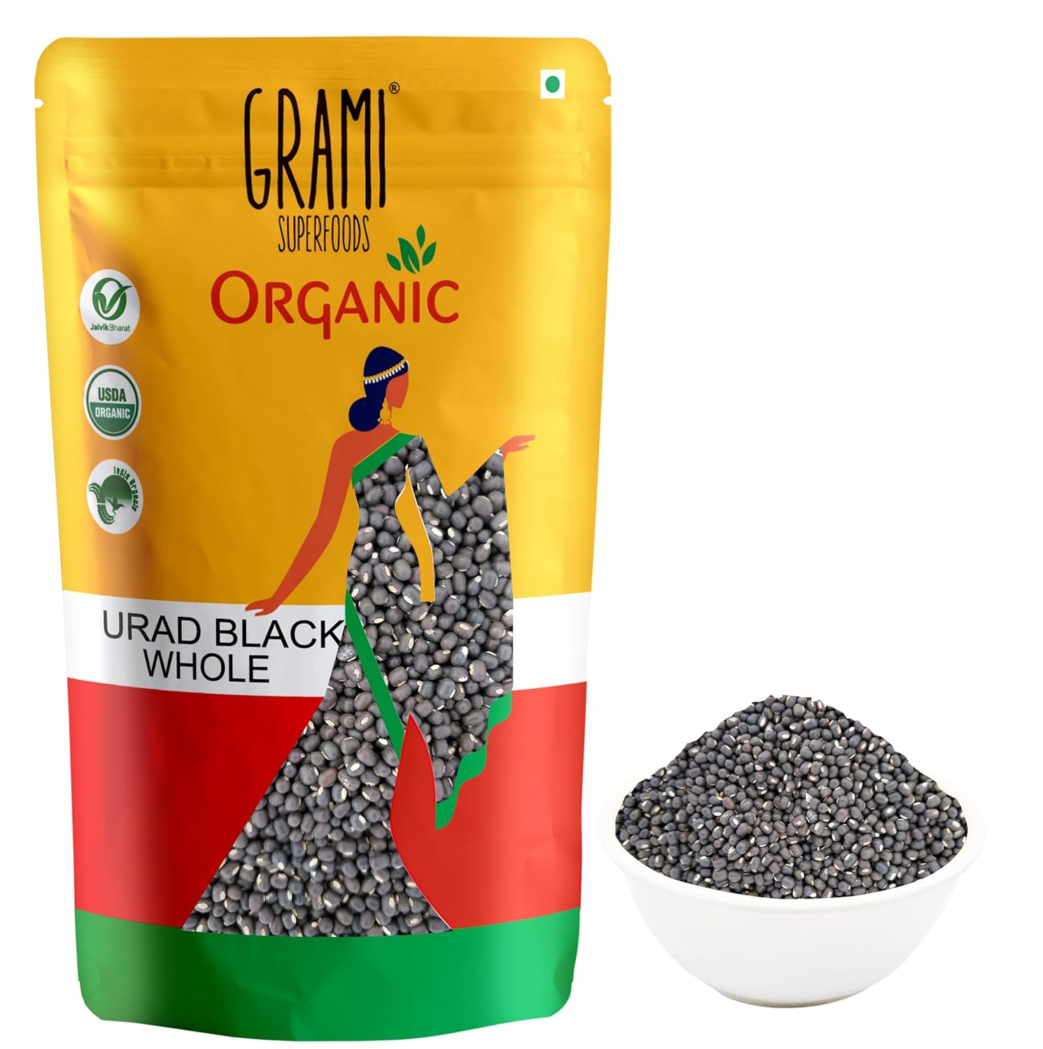 Organic Whole Urad, Black