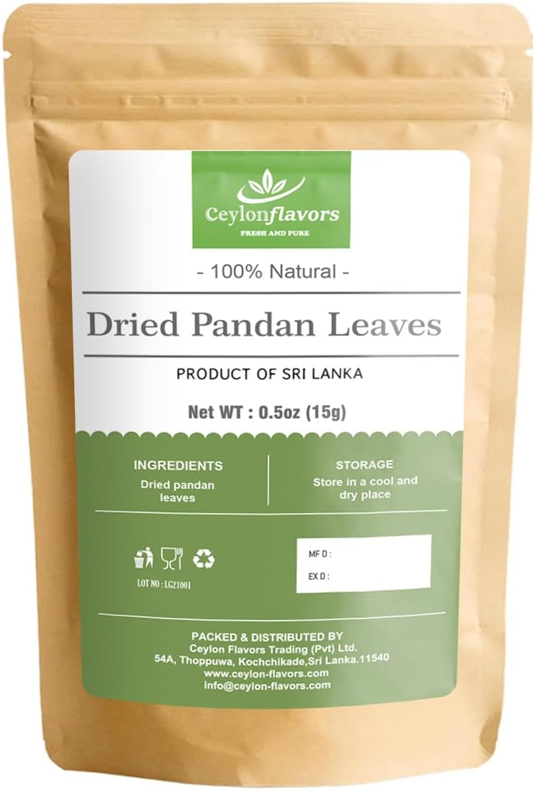Dried Pandan (Rampe) Leaves