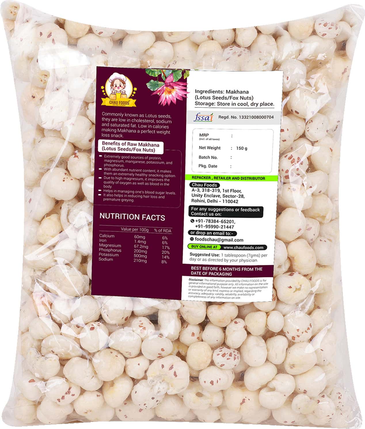 Phool Makhana (Fox Nuts/Lotus Seeds)