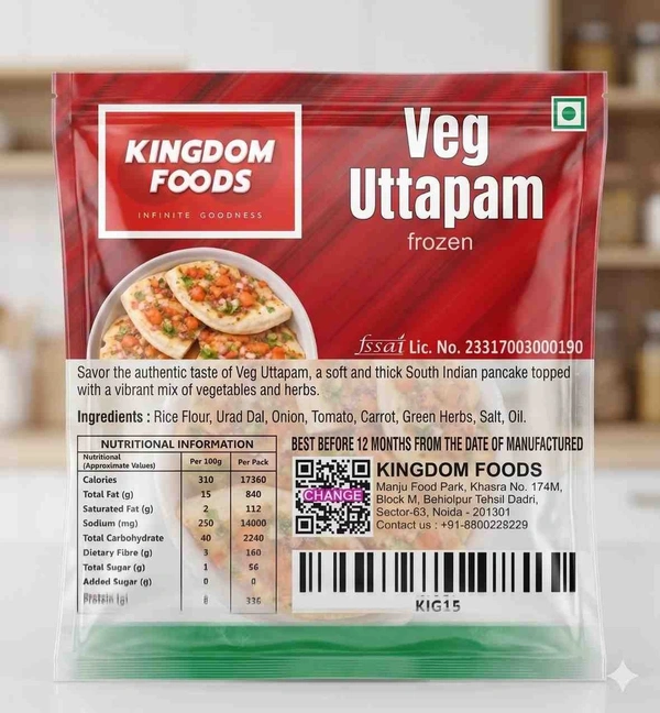 Uttapam, Frozen