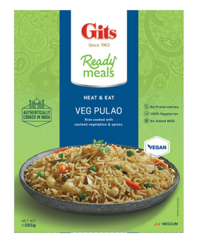 Veg Pulao Biryani, Ready Meal, Frozen