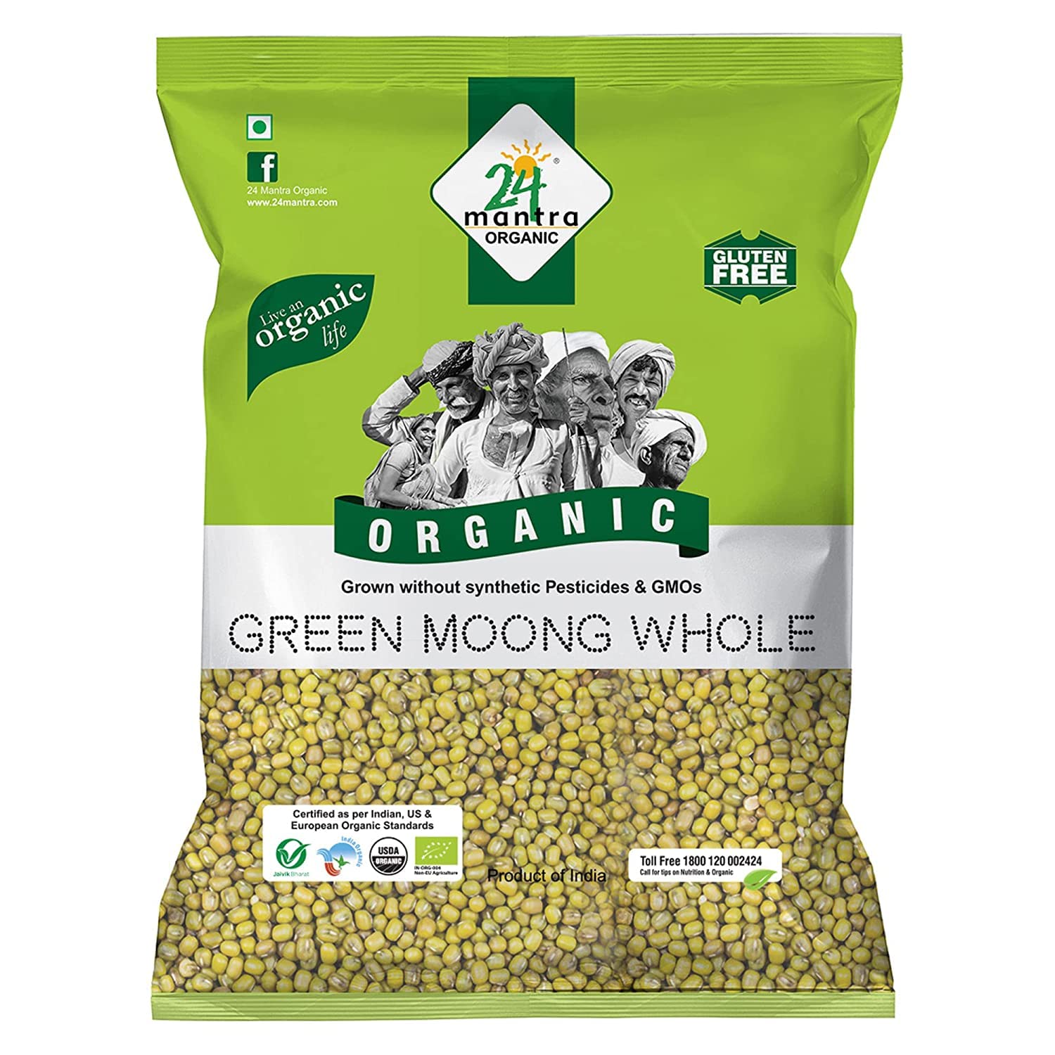 Green Moong (Mag) Whole Protein & Fiber Rich Moong Whole - 1Kg : :  Grocery & Gourmet Foods